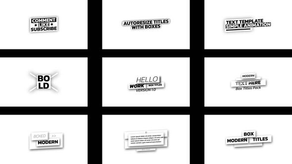 Videohive Box Titles | AE 55413780 Elements template preview