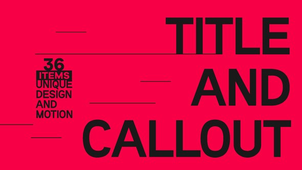 Videohive Minimal Titles & Callouts Infographics template preview