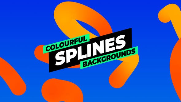 Videohive Colourful Splines Backgrounds Elements template preview