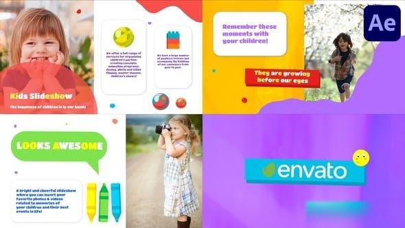 Videohive Kids Colorful Slideshow | After Effects Openers template preview