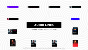 Videohive Line Audio Visualizations Elements template preview