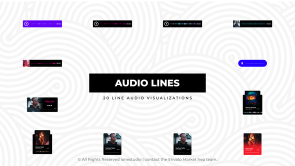 Videohive Line Audio Visualizations Elements template preview