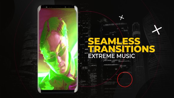 Videohive Vertical Extreme Music Transitions | After Effects Elements template preview