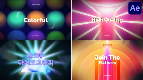 Videohive Gradient Typography | After Effects 56547379 Titles template preview