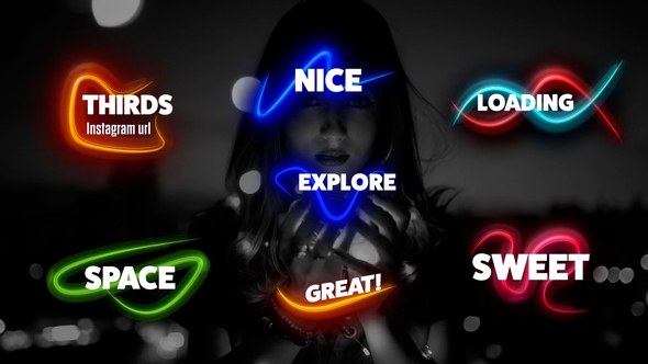 Videohive Shiny Lines Lower Thirds Titles template preview