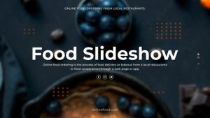 Food Slideshow Video Displays template preview