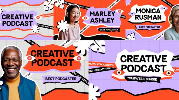 Videohive Podcast Opener After Effects Video Displays template preview