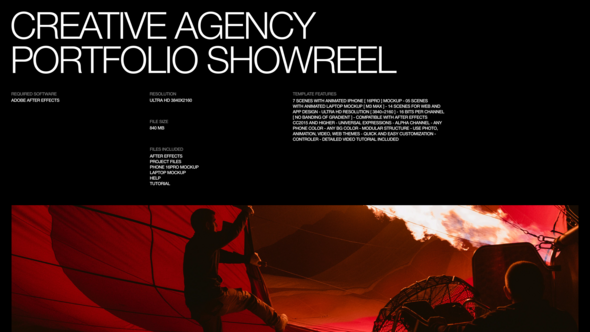 Videohive Creative Agency Portfolio Showreel Product Promo template preview