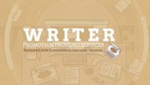 Writer Promo Video Displays template preview