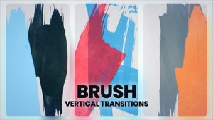 Videohive Vertical Brush Transitions Elements template preview