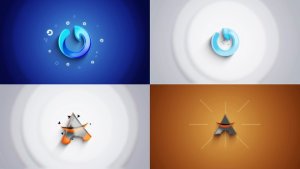 Simple 3D logo reveal Premiere Pro template preview