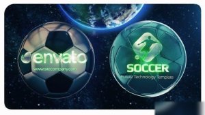 Videohive Space Soccer Logo Reveal Openers template preview