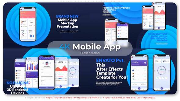 Videohive Mobile App Presentation M2 Product Promo template preview