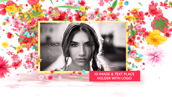 Videohive Flower Romantic Slideshow Video Displays template preview