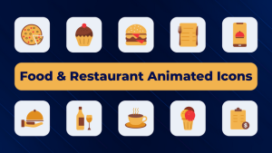 Videohive Food & Restaurant Animated Icons Elements template preview