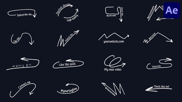 Videohive Arrows Pointers for After Effects Titles template preview