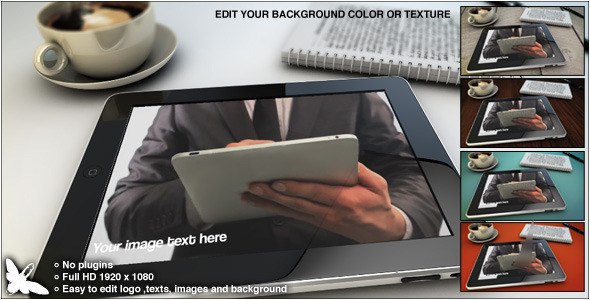 Videohive Desk Pad Video Displays template preview