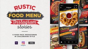 Videohive Rustic Food Menu Instagram Stories Product Promo template preview