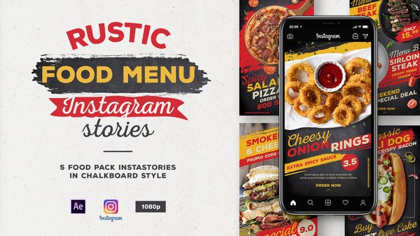Videohive Rustic Food Menu Instagram Stories Product Promo template preview