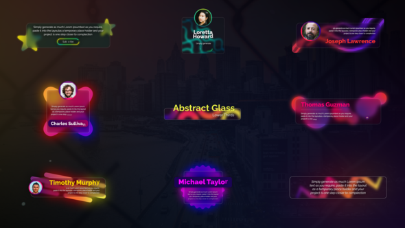 Videohive Abstract Glass Lower Thirds Elements template preview