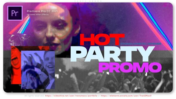 OMG Hot Party Promo Premiere Pro template preview