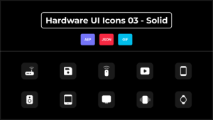 Videohive Hardware UI Icons 03 - Solid Elements template preview