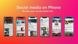 Social Media on Phone Video Displays template preview
