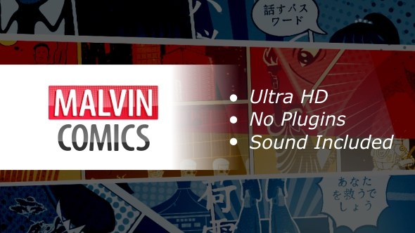 Videohive Malvin Comics Logo Logo Stings template preview