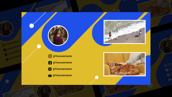 Videohive Latest Youtube End Screen Elements template preview