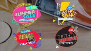 Flash Sale Price Tag Badges Premiere Pro template preview