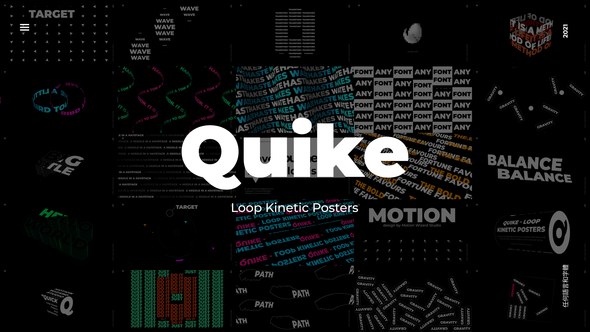 Videohive Quike - Loop Kinetic Posters Video Displays template preview
