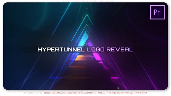 Hypertunnel Logo Reveal Premiere Pro template preview