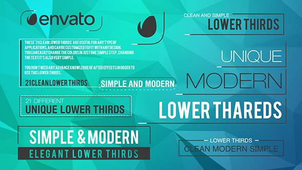 21 Modern Lower Third Video Displays template preview