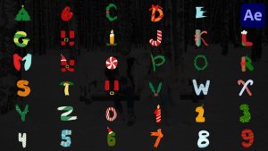 Videohive Christmas Things Font Alphabet for After Effects Elements template preview