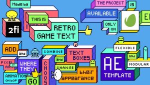 Videohive Retro Game Text Titles template preview