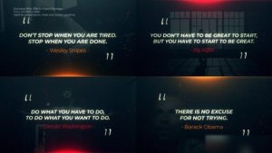 Videohive Motivational Quotes Opener Openers template preview