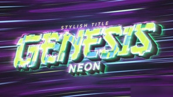 Videohive Neon Genesis Title & Logo Logo Stings template preview