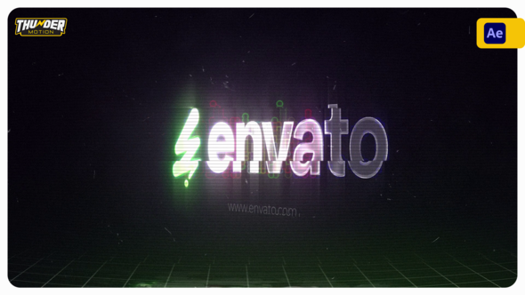 Videohive Cybernetic Glow Logo Reveal Logo Stings template preview