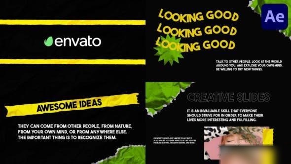 Videohive Creative Texture Paper Slides | After Effects Openers template preview