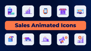 Videohive Sales Animated Icons Elements template preview