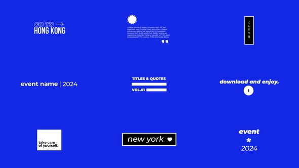 Videohive Typography Titles | AE 49373543 Titles template preview