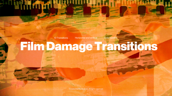 Videohive Film Damage Transitions Elements template preview