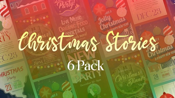 Videohive Six Christmas Stories Openers template preview