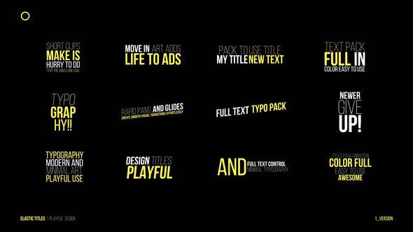 Videohive Elastic Titles | After Eeffects Titles template preview