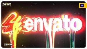 Videohive Neon Drip Logo Reveal Logo Stings template preview