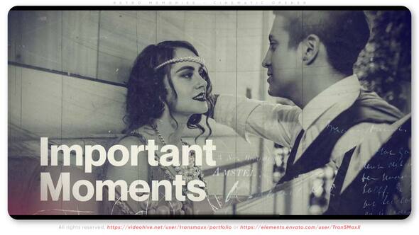 Videohive Retro Memories - Cinematic Opener Openers template preview