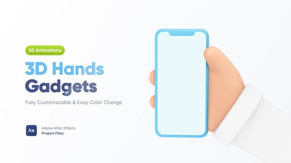 Videohive 3D Hands | Gestures & Gadgets Video Displays template preview