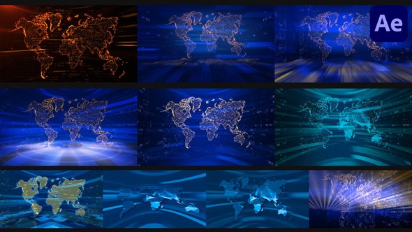 Videohive Backgrounds For News for After Effects Elements template preview