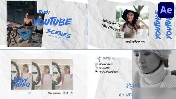 Videohive Torn Paper Social Media Slides for After Effects Openers template preview