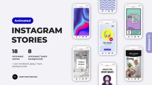Animated Instagram Stories Video Displays template preview